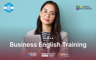 Business English Course - Adams Academy - A business women with laptop