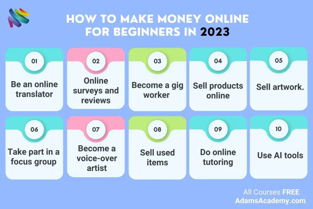 How to Make Money Online for Beginners in 2023